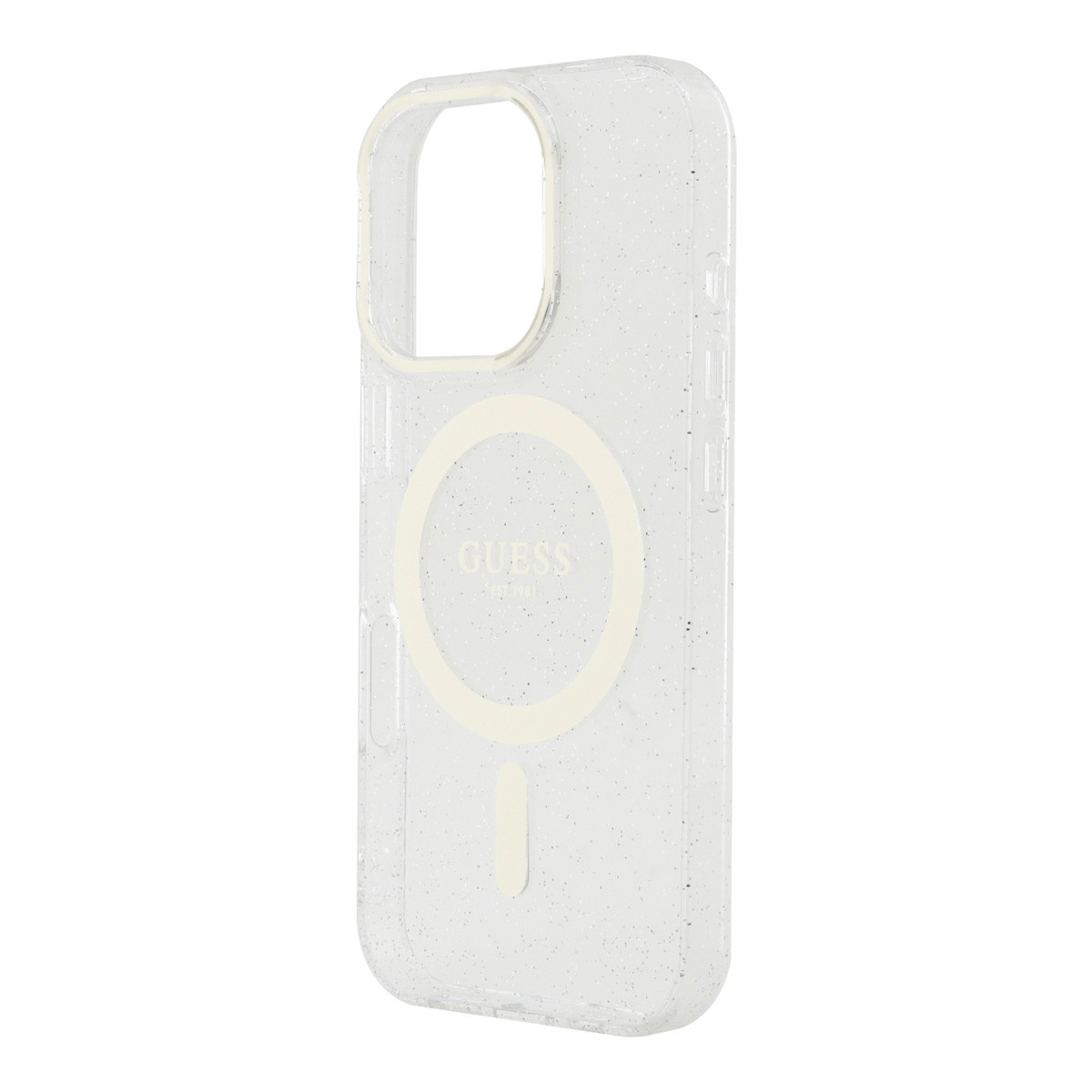 Guess Guess iPhone 16 Pro Backcover hoesje - HC O Magsafe IML Translucent Glitter Colored - Transparant, foto 6 van 6
