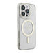 Guess Guess iPhone 16 Pro Backcover hoesje - HC O Magsafe IML Translucent Glitter Colored - Transparant