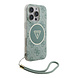 Guess Guess iPhone 16 Pro Back cover case - HC O Magsafe IML 4G Triangle W/ Cord Strap - Green Guess Guess iPhone 16 Pro Back cover case - HC O Magsafe IML 4G Triangle W/ Cord Strap - Green