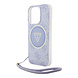 Guess Guess iPhone 15 Pro Back-Cover hul - HC O Magsafe IML 4G Triangle W/ Cord Strap - Lila