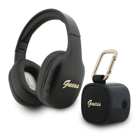 Guess Guess Kopfhörer - Bundle Speaker + Headphones Script - Schwarz Guess Guess Kopfhörer - Bundle Speaker + Headphones Script - Schwarz