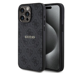 Guess Guess iPhone 15 Pro Max Back-Cover hul - HC O Magsafe PU 4G Ring Classic Logo - Schwarz Guess Guess iPhone 15 Pro Max Back-Cover hul - HC O Magsafe PU 4G Ring Classic Logo - Schwarz