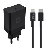 TUNIQ TUNIQ Fast Charger PD 25W - with Lightning to Type-C Cable - Black