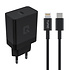 TUNIQ Chargeur Rapide PD 25W - avec Câble Lightning vers Type-C - Noir