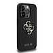 Guess Guess iPhone 15 Pro Back-Cover hul - HC O Grained PU Big 4G Logo - Schwarz