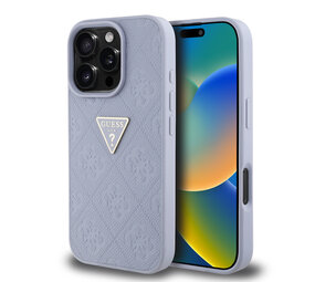Guess Guess iPhone 16 Pro Max Back-Cover hul - HC O Grained PU HS 4G And Triangle Logo - Lila Guess Guess iPhone 16 Pro Max Back-Cover hul - HC O Grained PU HS 4G And Triangle Logo - Lila