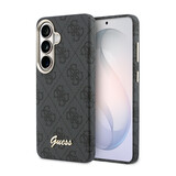 Guess Guess Galaxy S26 Back-Cover hul - PU 4G Script Metal Logo Magsafe pro Samsung Galaxy S26 - Schwarz