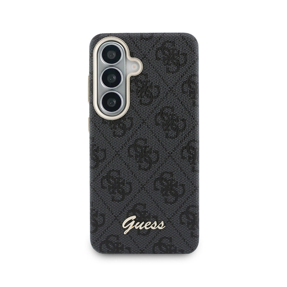 Guess Guess Galaxy S26 Back-Cover hul - PU 4G Script Metal Logo Magsafe pro Samsung Galaxy S26 - Schwarz