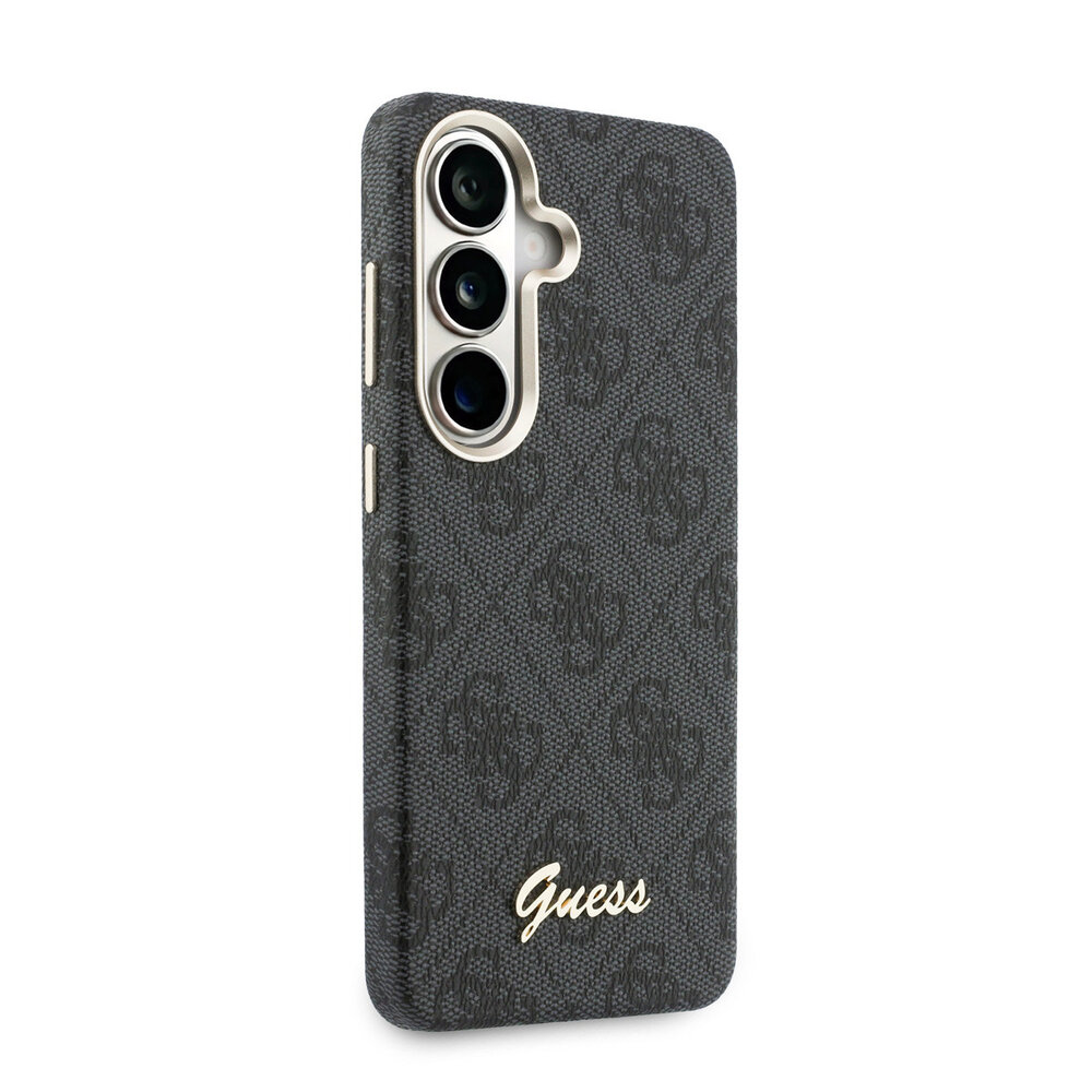 Guess Guess Galaxy S26 Back cover coque - PU 4G Script Metal Logo Magsafe pro Samsung Galaxy S26 - Noir Guess Guess Galaxy S26 Back cover coque - PU 4G Script Metal Logo Magsafe pro Samsung Galaxy S26 - Noir