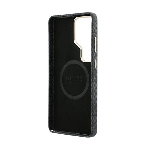 Guess Guess Galaxy S26 Ultra Backcover hoesje - PU 4G Script Metal Logo Magsafe pro Samsung Galaxy S26 Ultra - Zwart