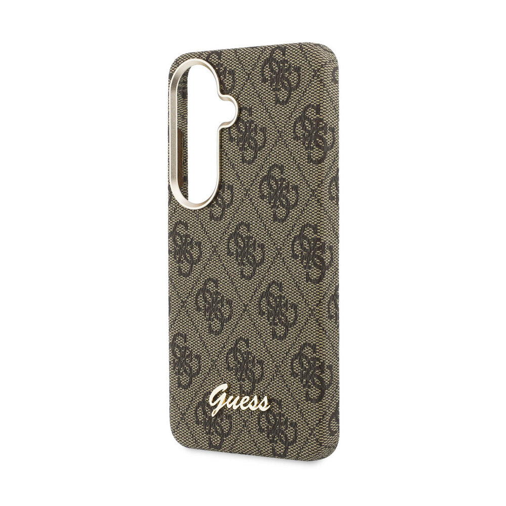 Guess Guess Galaxy S26 Back cover coque - PU 4G Script Metal Logo Magsafe pro Samsung Galaxy S26 - Marron Guess Guess Galaxy S26 Back cover coque - PU 4G Script Metal Logo Magsafe pro Samsung Galaxy S26 - Marron