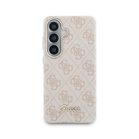 Guess Guess Galaxy S26 Back cover coque - PU 4G Script Metal Logo Magsafe pro Samsung Galaxy S26 - Rose Guess Guess Galaxy S26 Back cover coque - PU 4G Script Metal Logo Magsafe pro Samsung Galaxy S26 - Rose
