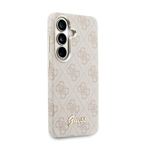 Guess Guess Galaxy S26 Back cover coque - PU 4G Script Metal Logo Magsafe pro Samsung Galaxy S26 - Rose Guess Guess Galaxy S26 Back cover coque - PU 4G Script Metal Logo Magsafe pro Samsung Galaxy S26 - Rose