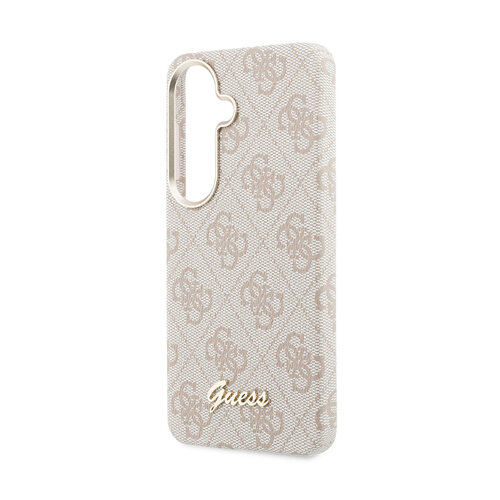 Guess Guess Galaxy S26 Backcover hoesje - PU 4G Script Metal Logo Magsafe pro Samsung Galaxy S26 - Roze