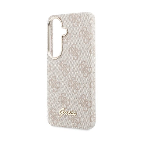 Guess Guess Galaxy S26 Backcover hoesje - PU 4G Script Metal Logo Magsafe pro Samsung Galaxy S26 - Roze