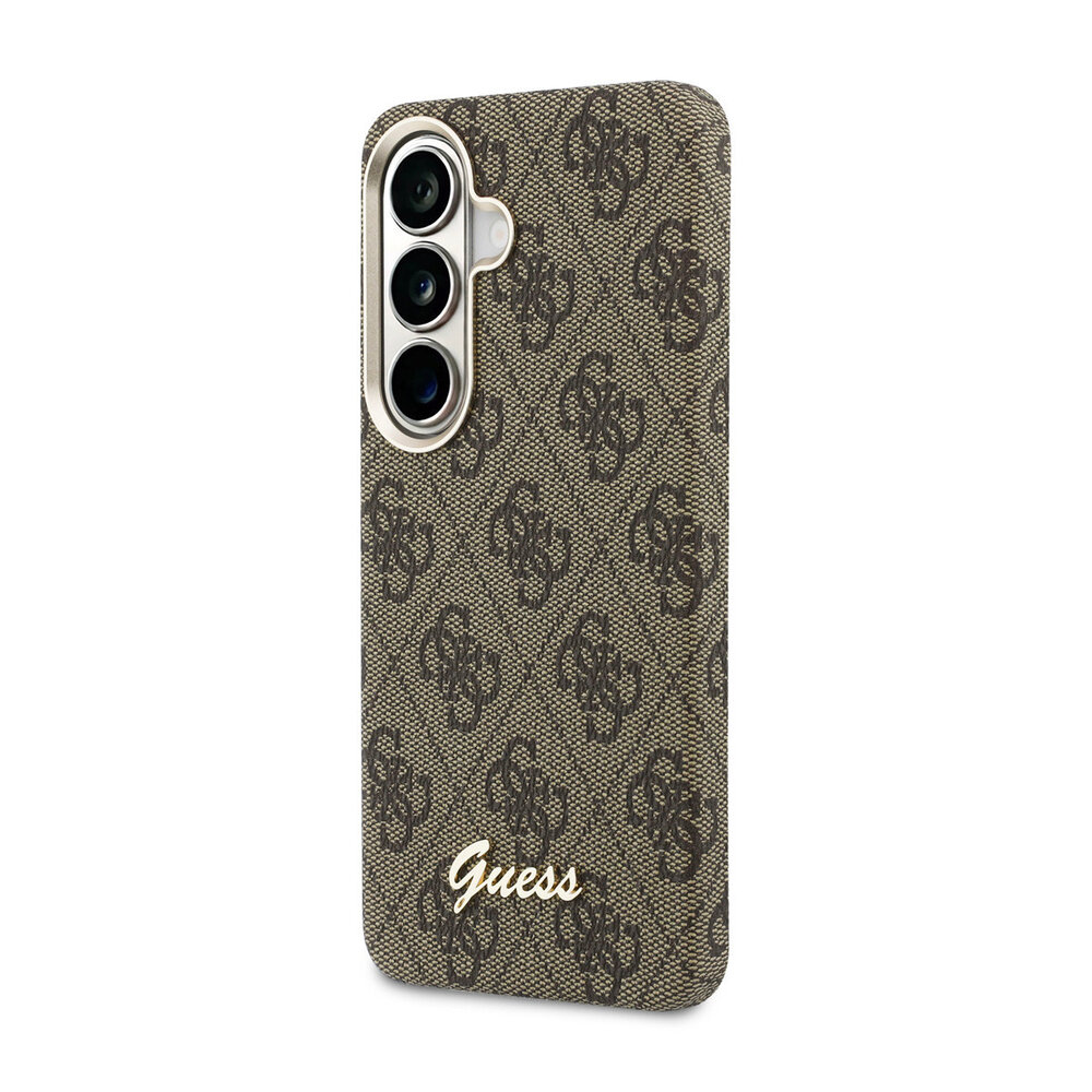 Guess Guess Galaxy S26 Back cover case - PU 4G Script Metal Logo Magsafe pro Samsung Galaxy S26 - Brown