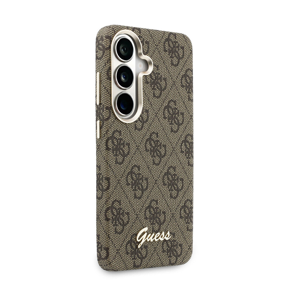Guess Guess Galaxy S26 Back-Cover hul - PU 4G Script Metal Logo Magsafe pro Samsung Galaxy S26 - Braun Guess Guess Galaxy S26 Back-Cover hul - PU 4G Script Metal Logo Magsafe pro Samsung Galaxy S26 - Braun