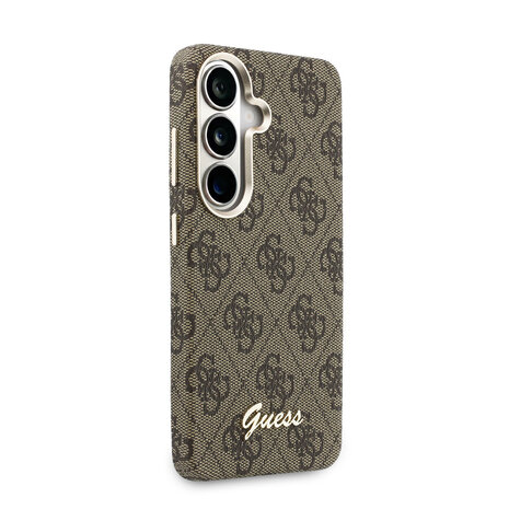 Guess Guess Galaxy S26 Back cover case - PU 4G Script Metal Logo Magsafe pro Samsung Galaxy S26 - Brown