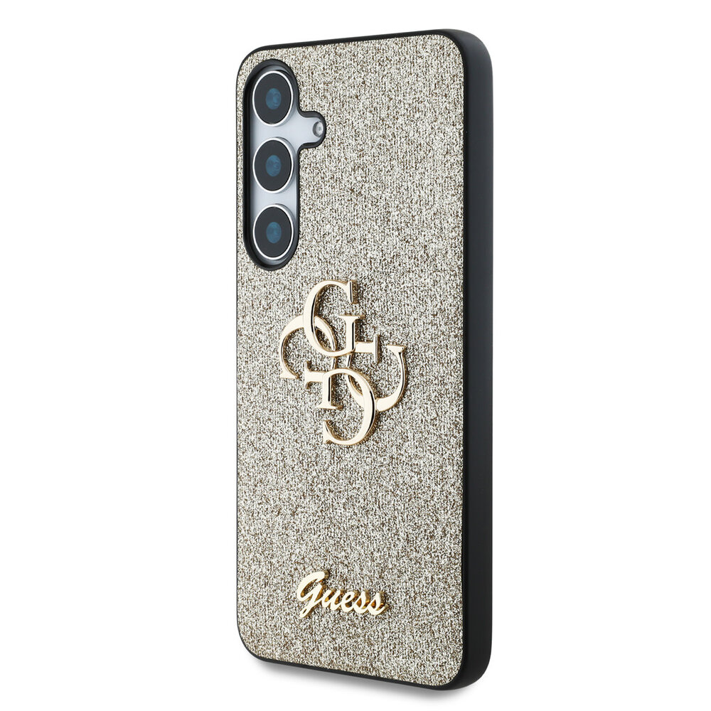 Guess Guess Galaxy S25 Plus Back cover coque - PU Fixed Glitter 4G Metal Logo Backcover pro - Or