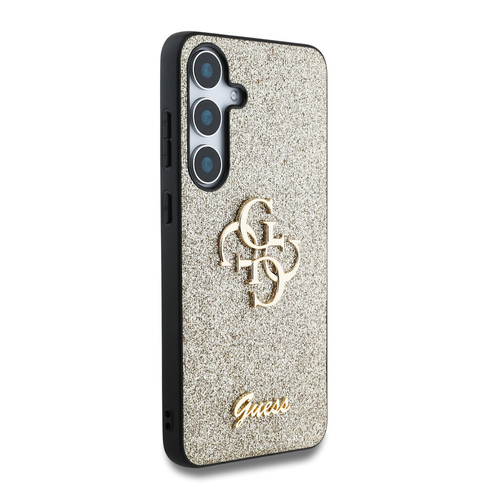 Guess Guess Galaxy S25 Plus Back-Cover hul - PU Fixed Glitter 4G Metal Logo Backcover pro - Gold