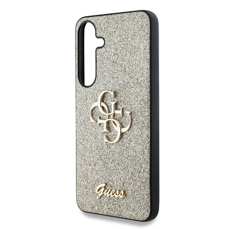 Guess Guess Galaxy S25 Plus Back cover coque - PU Fixed Glitter 4G Metal Logo Backcover pro - Or