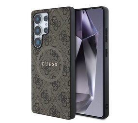Guess Guess Samsung Galaxy S25 Ultra Galaxy Back cover coque - PU Leather 4G Colored Ring MagSafe Backcover - Marron Guess Guess Samsung Galaxy S25 Ultra Galaxy Back cover coque - PU Leather 4G Colored Ring MagSafe Backcover - Marron