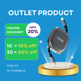TUNIQ TUNIQ 100W USB-C naar USB-C Kabel 100cm - Snelle oplaadkabel - Oprolbare kabel - Zwart