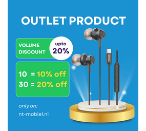 TUNIQ TUNIQ Wired Earphones - USB-C plug - Black TUNIQ TUNIQ Wired Earphones - USB-C plug - Black