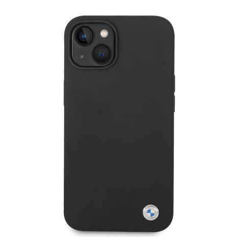 BMW BMW iPhone 14 Back cover case - Liquid Silicone Case Metal Logo - Black
