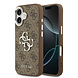 Guess Guess iPhone 17 Back cover case - PU 4G Metal Logo Backcover iPhone 17 - Brown