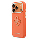 Guess Guess iPhone 17 Pro Max Back cover case - PU Grained 4G Resin Metal Logo Backcover iPhone 17 Pro Max - Orange