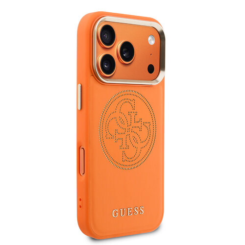 Guess Guess iPhone 17 Pro/iPhone 18 Pro Handyhülle MagSafe PU perforiertes 4G-Logo - Orange