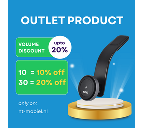 TUNIQ TUNIQ Telefoonhouder auto long arm magnetic - Zwart TUNIQ TUNIQ Telefoonhouder auto long arm magnetic - Zwart