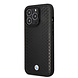 BMW BMW iPhone 14 Pro Max Back-Cover hul - Leather Case with BMW Signature - Schwarz