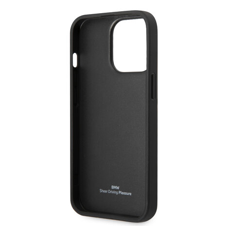 BMW BMW iPhone 14 Pro Max Backcover hoesje - Leather Case with BMW Signature - Zwart BMW BMW iPhone 14 Pro Max Backcover hoesje - Leather Case with BMW Signature - Zwart