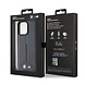 BMW BMW M iPhone 15 Pro Max Back cover case - PU Leather Case with Quilted Tricolor Pattern - Black