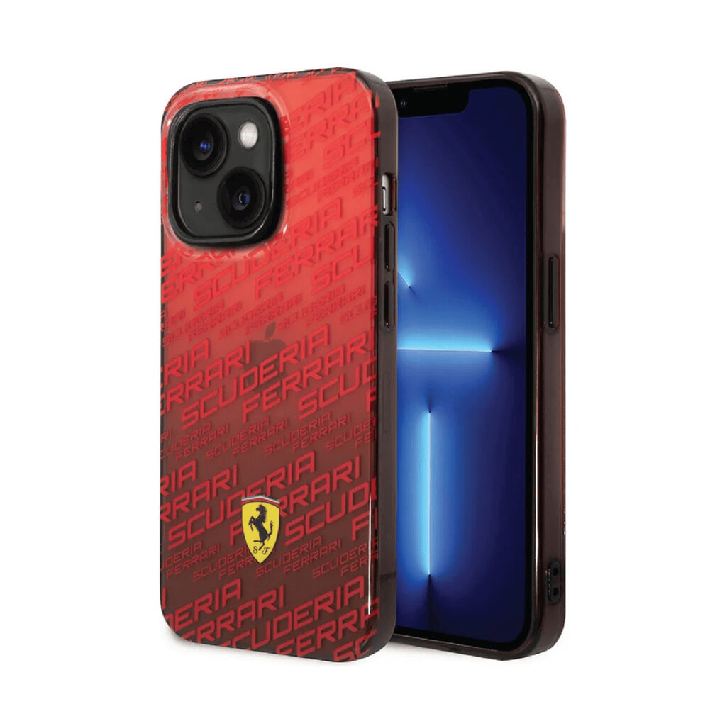 Ferrari Ferrari iPhone 14 Back cover case - Gradient TPU Scuderia Case Red With Dyed Bumper - Red