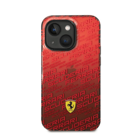 Ferrari Ferrari iPhone 14 Back cover case - Gradient TPU Scuderia Case Red With Dyed Bumper - Red