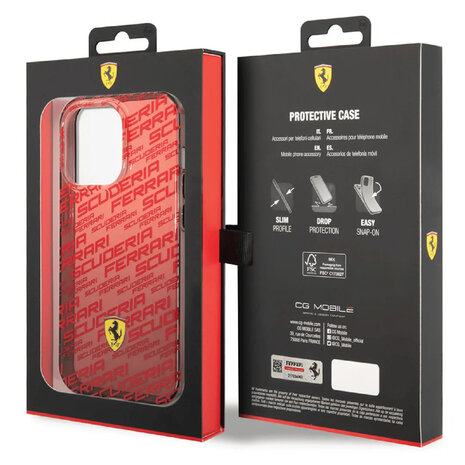 Ferrari Ferrari iPhone 14 Back-Cover hul - Gradient TPU Scuderia Case Red With Dyed Bumper - Rot Ferrari Ferrari iPhone 14 Back-Cover hul - Gradient TPU Scuderia Case Red With Dyed Bumper - Rot