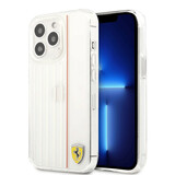 Ferrari Ferrari iPhone 13 Pro Back cover case - Hard Case With Red And White Lines - Transparent Ferrari Ferrari iPhone 13 Pro Back cover case - Hard Case With Red And White Lines - Transparent