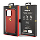 Ferrari Ferrari iPhone 14 Back cover coque - Leather Case With Hot Stamped Sides And Yellow Shield Logo - Rouge Ferrari Ferrari iPhone 14 Back cover coque - Leather Case With Hot Stamped Sides And Yellow Shield Logo - Rouge