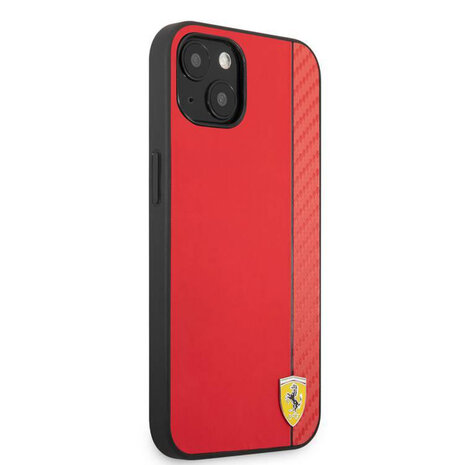 Ferrari Ferrari iPhone 13 Back cover case - Smooth Carbon Back Case - Red