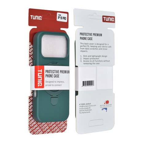 TUNIQ TUNIQ iPhone 18 Pro Backcover hoesje - TPU - DonkerGroen TUNIQ TUNIQ iPhone 18 Pro Backcover hoesje - TPU - DonkerGroen