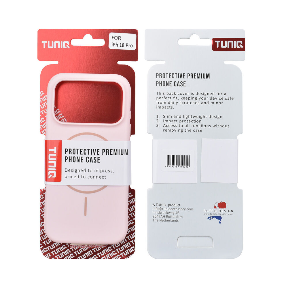 TUNIQ TUNIQ iPhone 18 Pro Back cover coque - Silicone With MagSafe - Rose