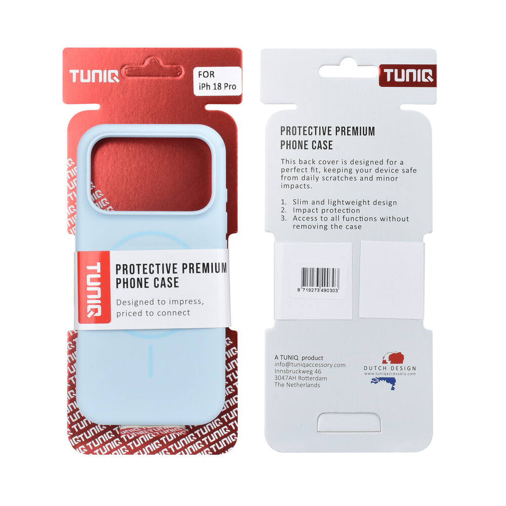 TUNIQ TUNIQ iPhone 18 Pro Back cover case - Silicone With MagSafe - Baby Blue