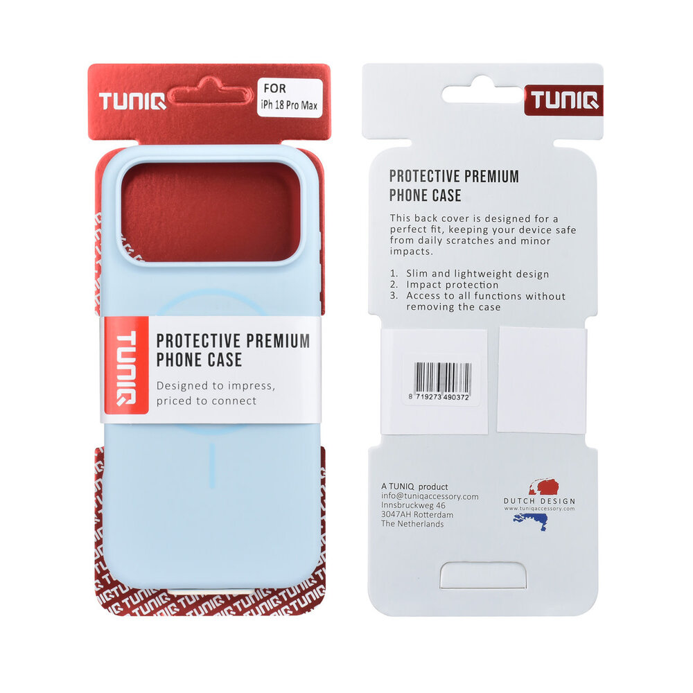 TUNIQ TUNIQ iPhone 18 Pro Max Back cover case - Silicone With MagSafe - Baby Blue TUNIQ TUNIQ iPhone 18 Pro Max Back cover case - Silicone With MagSafe - Baby Blue