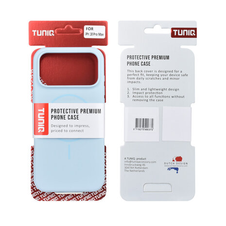 TUNIQ TUNIQ iPhone 18 Pro Max Back cover case - Silicone With MagSafe - Baby Blue TUNIQ TUNIQ iPhone 18 Pro Max Back cover case - Silicone With MagSafe - Baby Blue