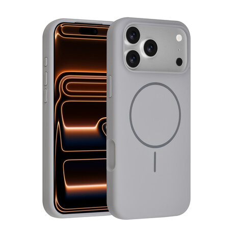 TUNIQ TUNIQ iPhone 18 Pro Max Back cover coque - Silicone With MagSafe - Gris TUNIQ TUNIQ iPhone 18 Pro Max Back cover coque - Silicone With MagSafe - Gris