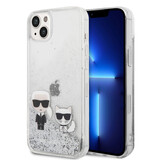 Karl Lagerfeld Karl Lagerfeld iPhone 14 Plus Backcover hoesje - Liquid Glitter Case Karl & Choupette - Transparant Karl Lagerfeld Karl Lagerfeld iPhone 14 Plus Backcover hoesje - Liquid Glitter Case Karl & Choupette - Transparant