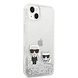 Karl Lagerfeld Karl Lagerfeld iPhone 14 Plus Back-Cover hul - Liquid Glitter Case Karl & Choupette - Transparent Karl Lagerfeld Karl Lagerfeld iPhone 14 Plus Back-Cover hul - Liquid Glitter Case Karl & Choupette - Transparent